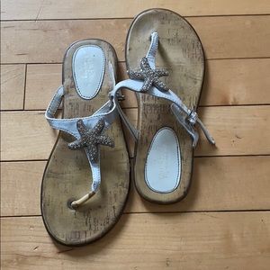 White starfish sandals